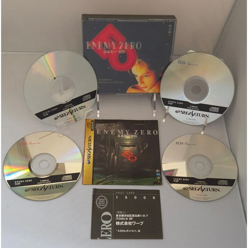 Enemy Zero - Sega Saturn (Japan Import) - CIB 4-Disc W/ Manual & Obi - Tested